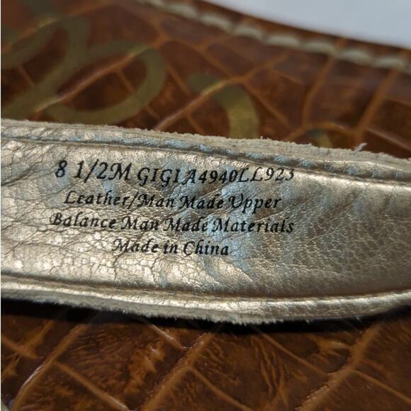 Sam Edelman Sandal Gigi T-Strap Woman's 8.5 Python Coral Leopard Boho Beach‎ - Picture 11 of 12